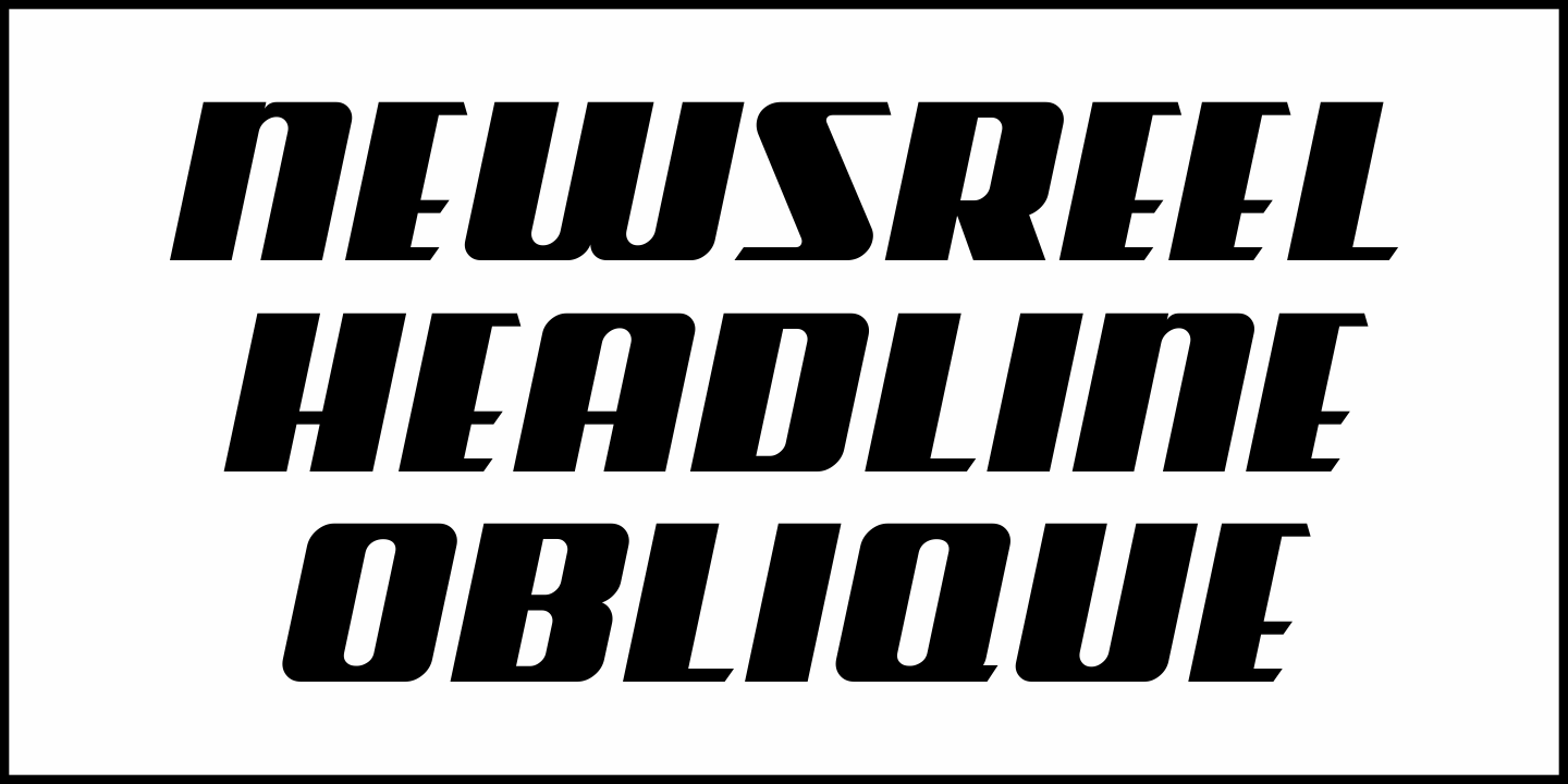 Newsreel Headline Font Poster #4