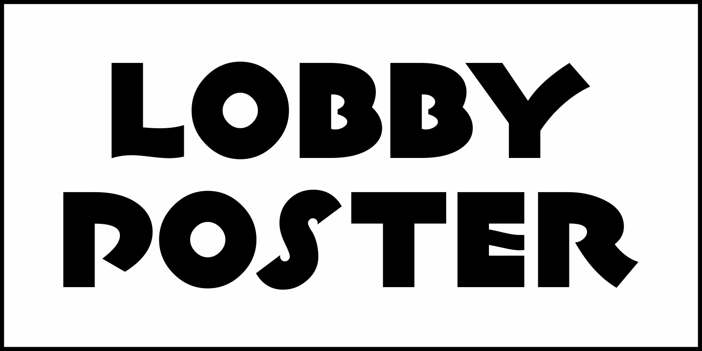 Lobby Poster Font Poster #1