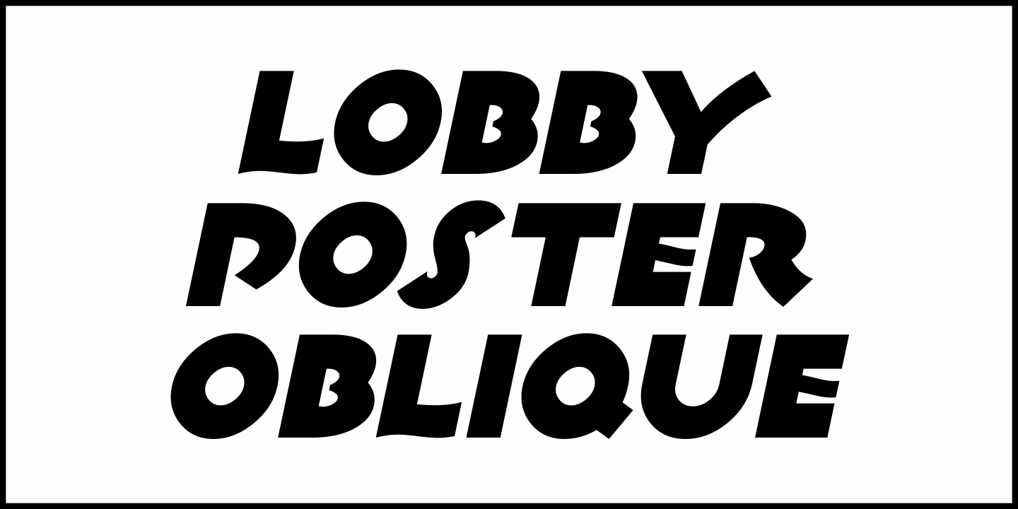 Lobby Poster Font Poster #1