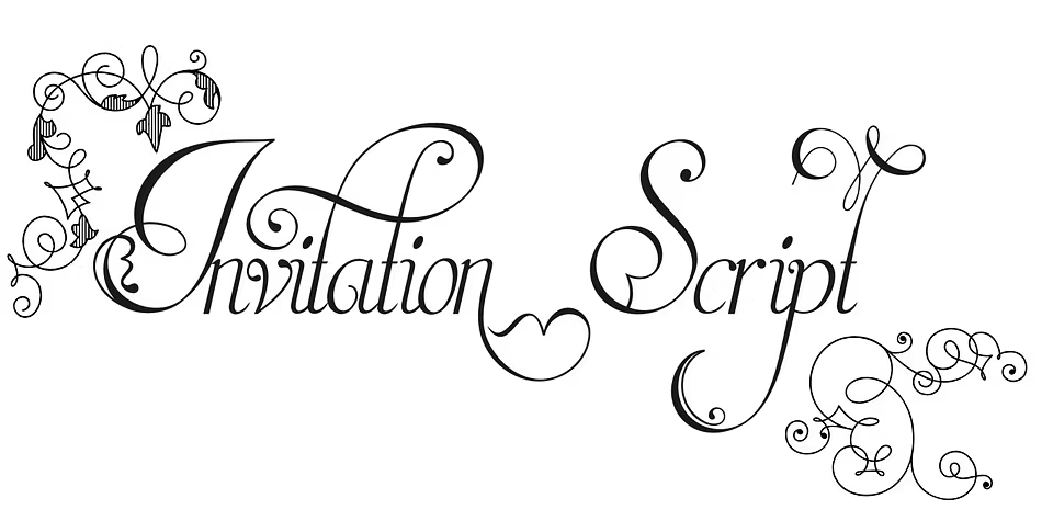 Invitation Script Font Poster #1