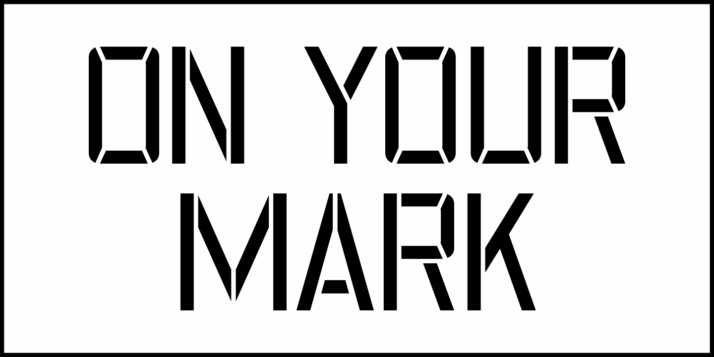 On Your Mark Font Poster #1