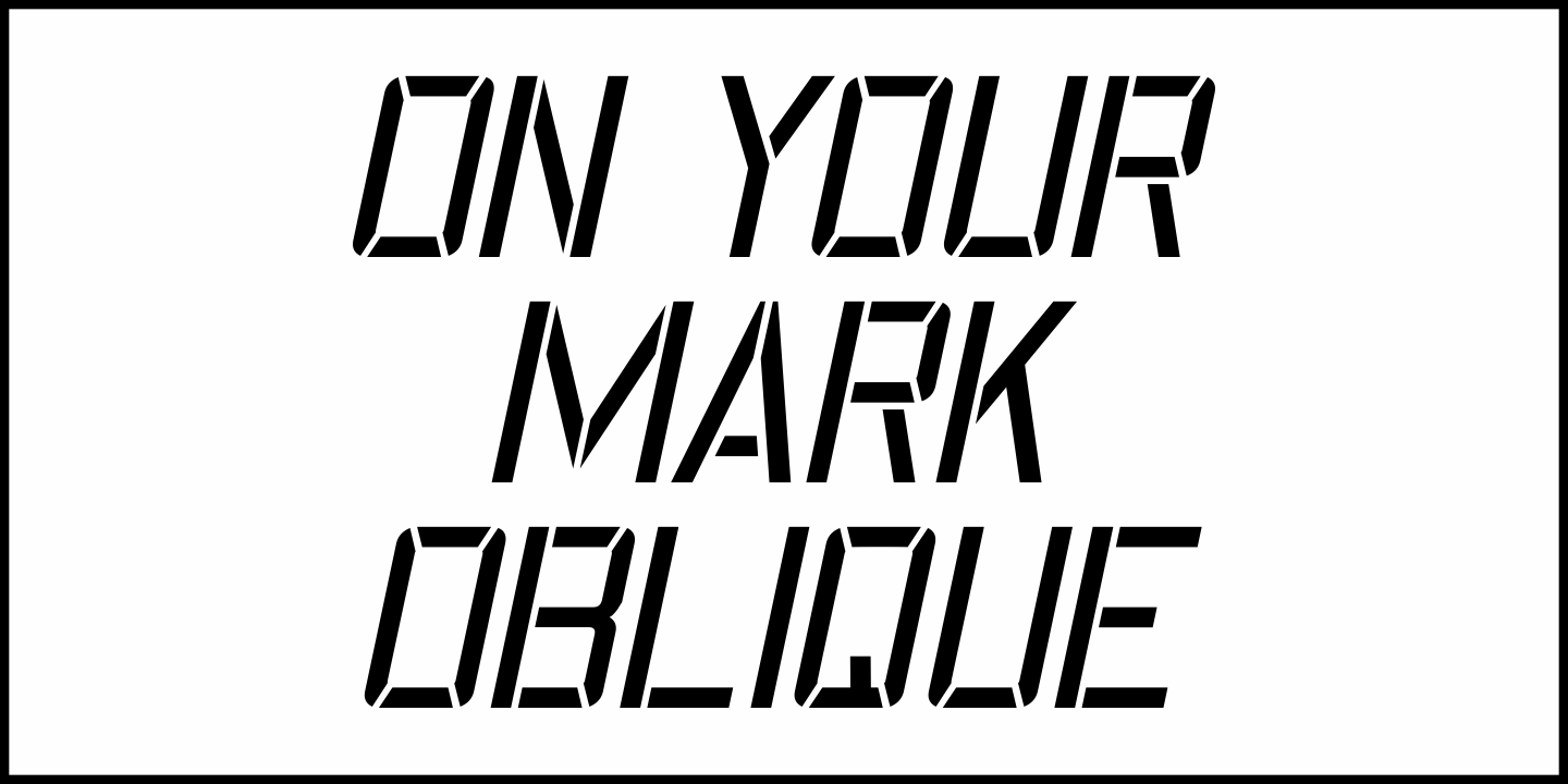On Your Mark Font Poster #1