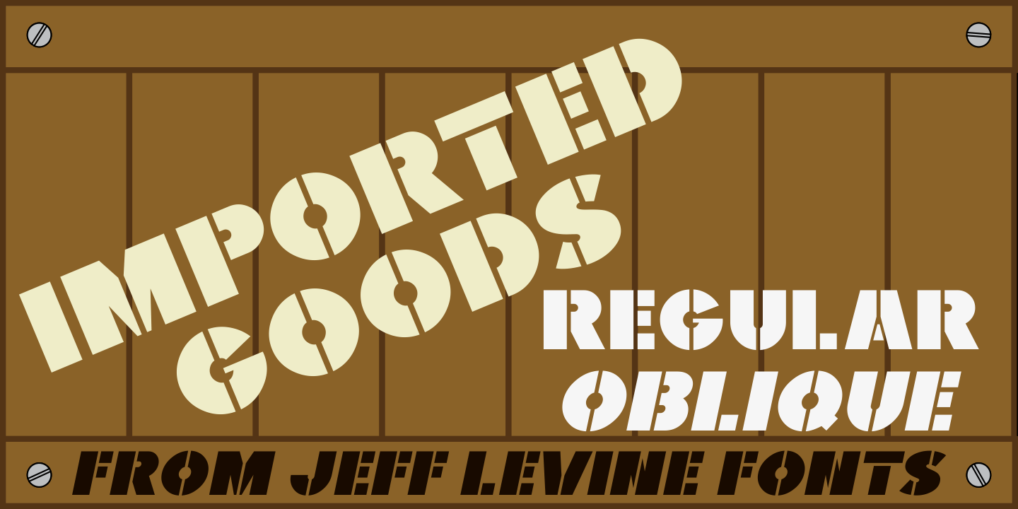 Imported Goods Font Poster #1
