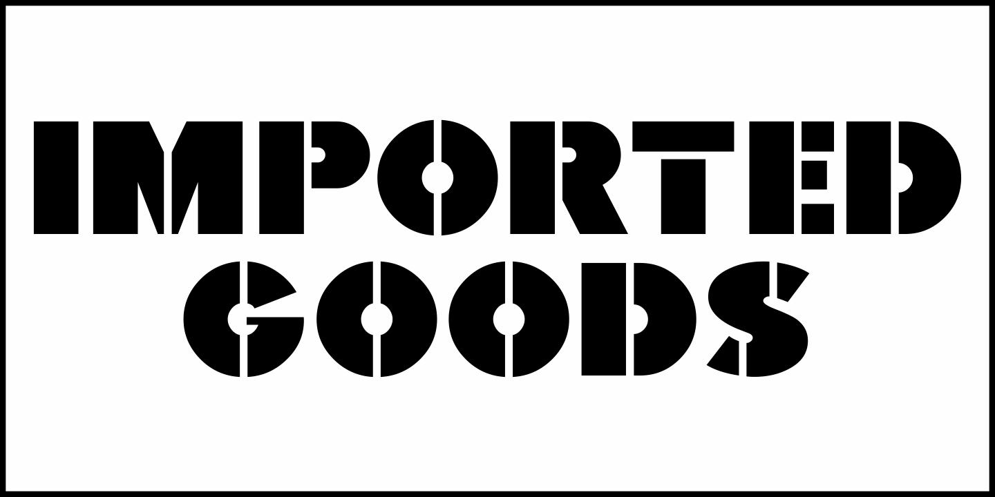 Imported Goods Font Poster #1