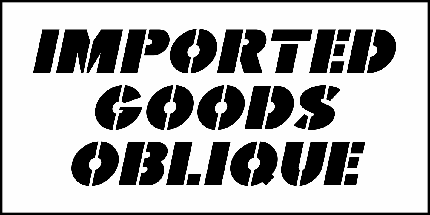 Imported Goods Font Poster #1