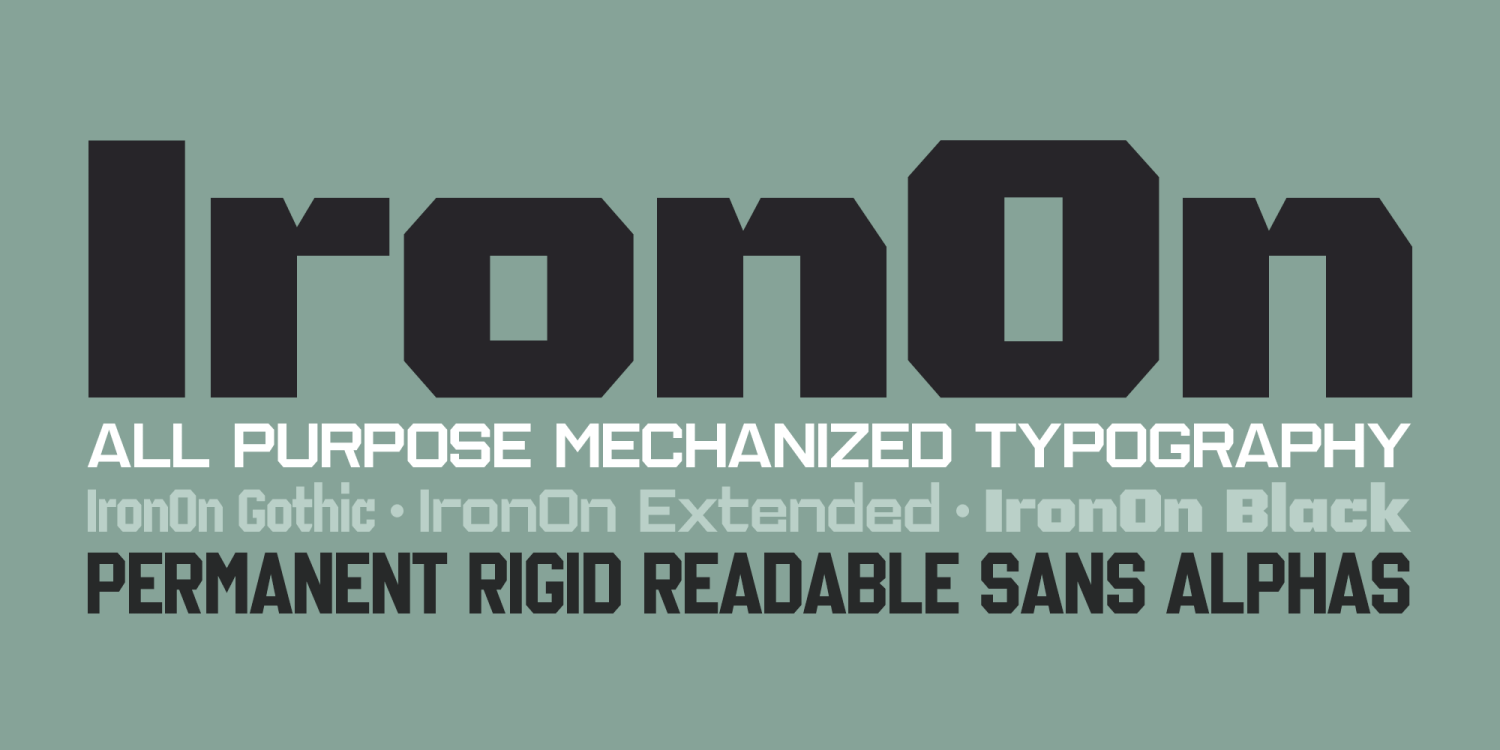 IronOn Font Poster #1