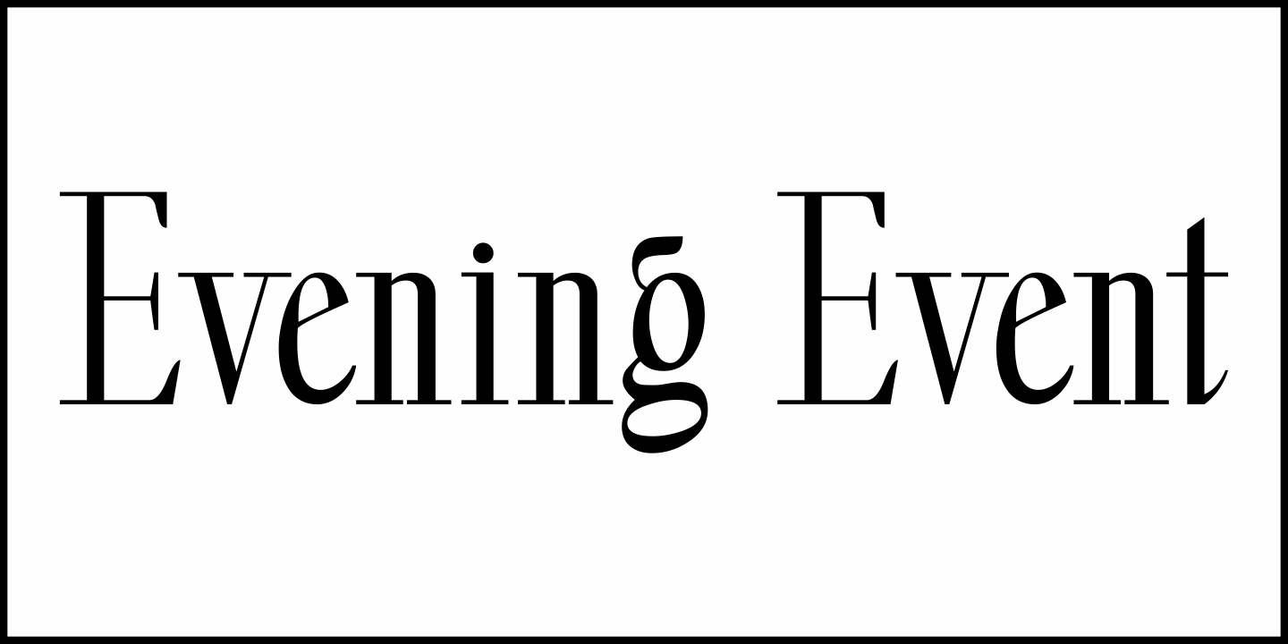Evening Event Font Poster #2