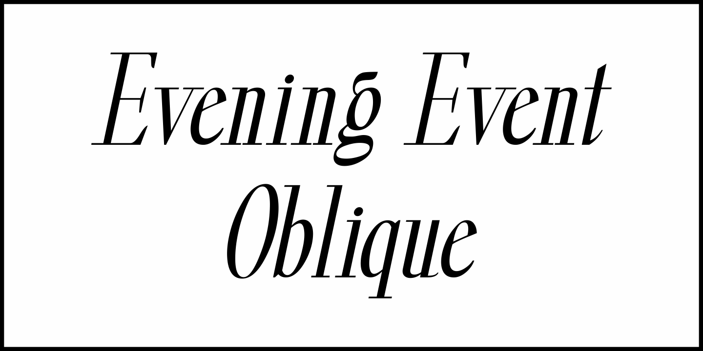 Evening Event Font Poster #4
