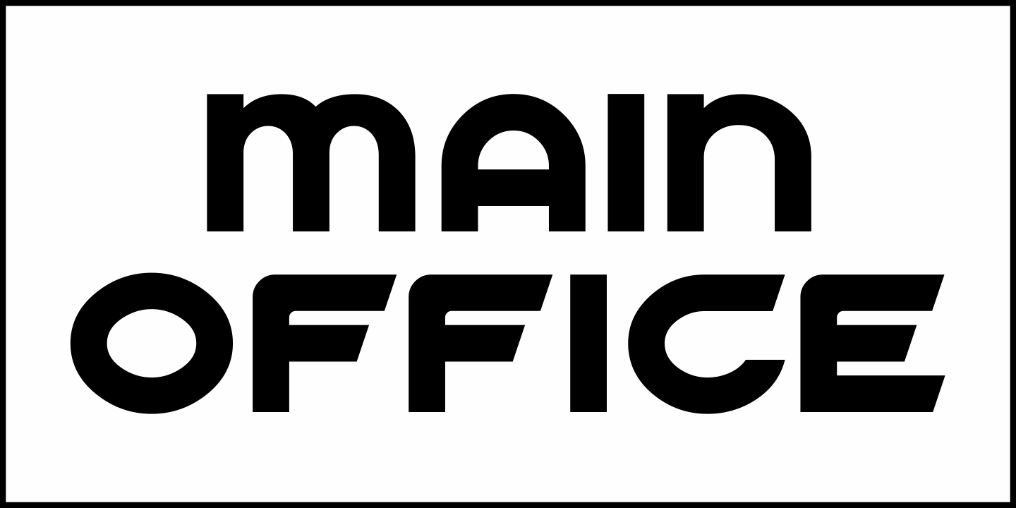 Main Office Font Poster #1