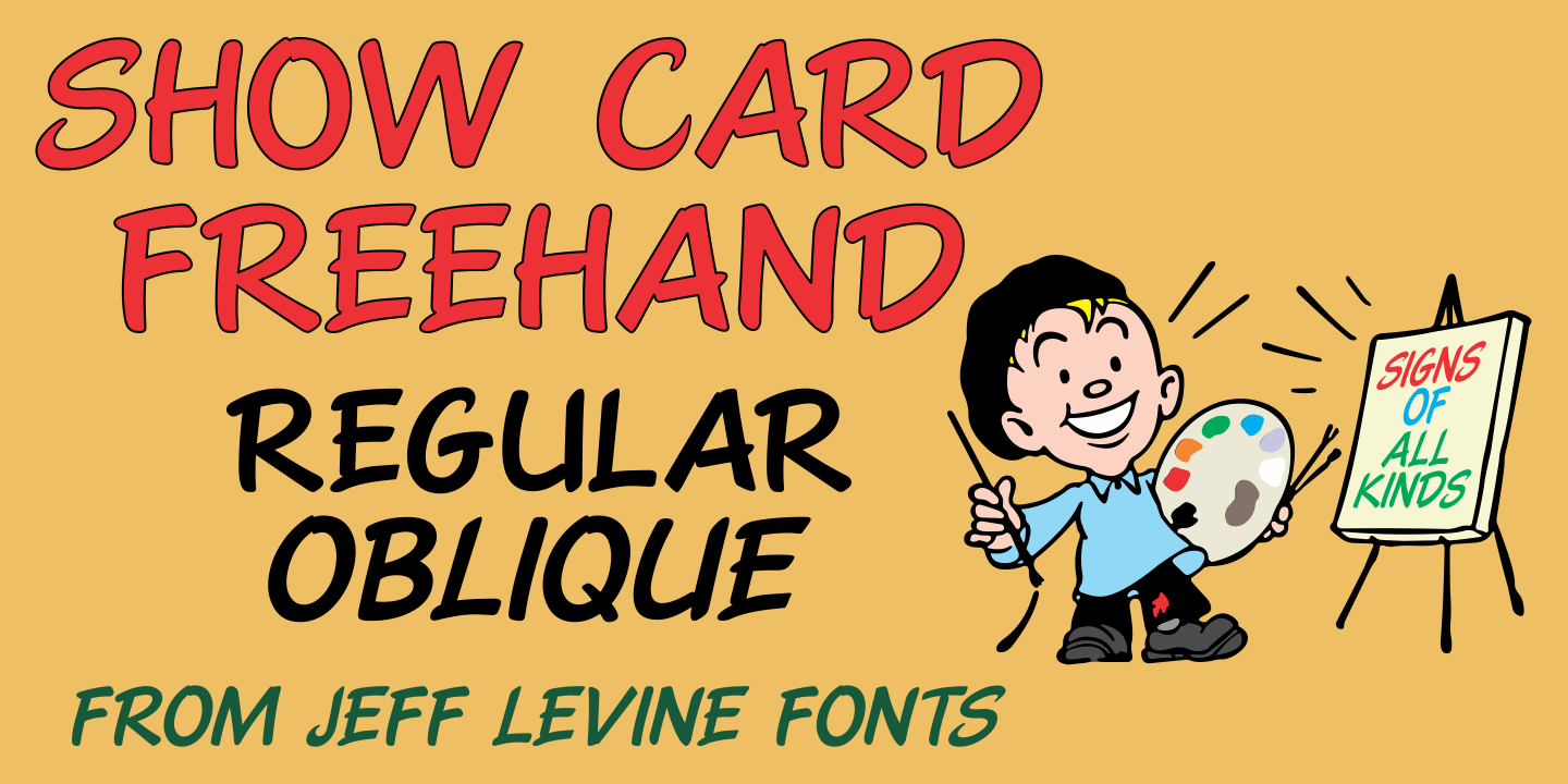 Show Card Freehand Font Poster #1