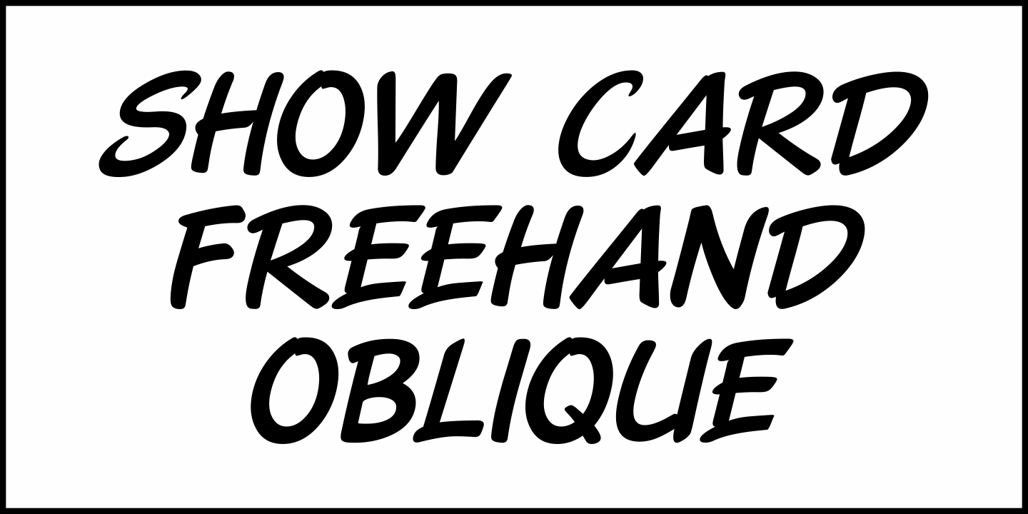 Show Card Freehand Font Poster #4
