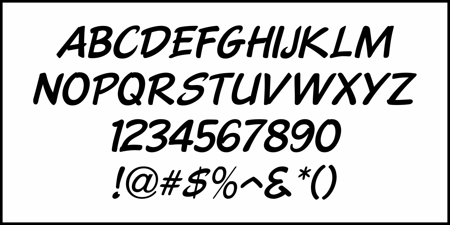 Show Card Freehand Font Poster #5