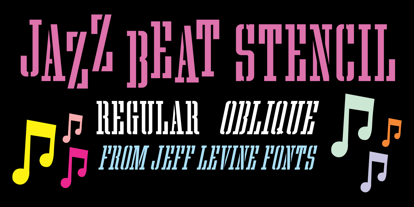 Jazz Beat Stencil Font Family Poster
