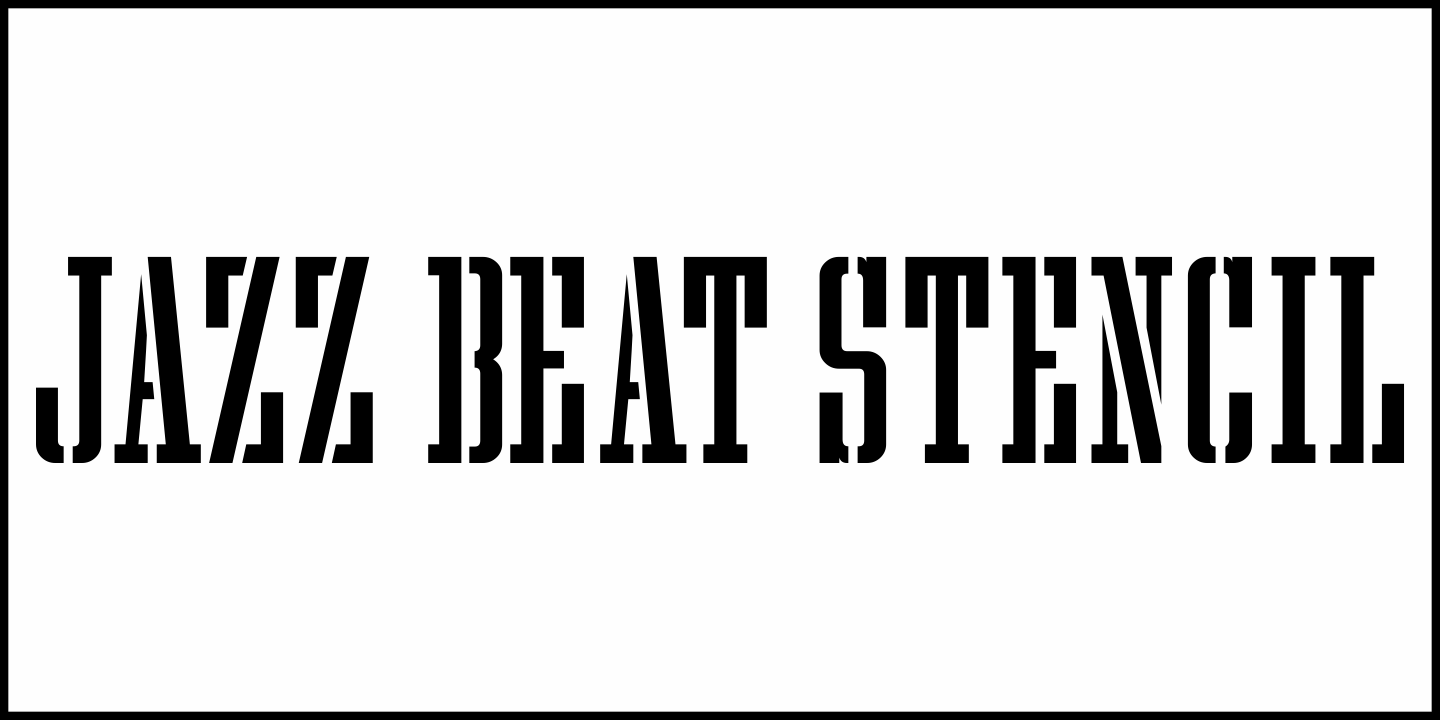 Jazz Beat Stencil Font Poster #1