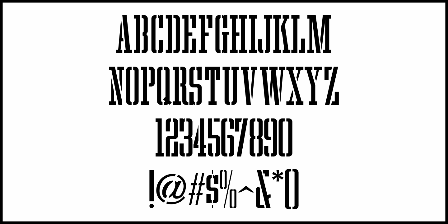 Jazz Beat Stencil Font Poster #1