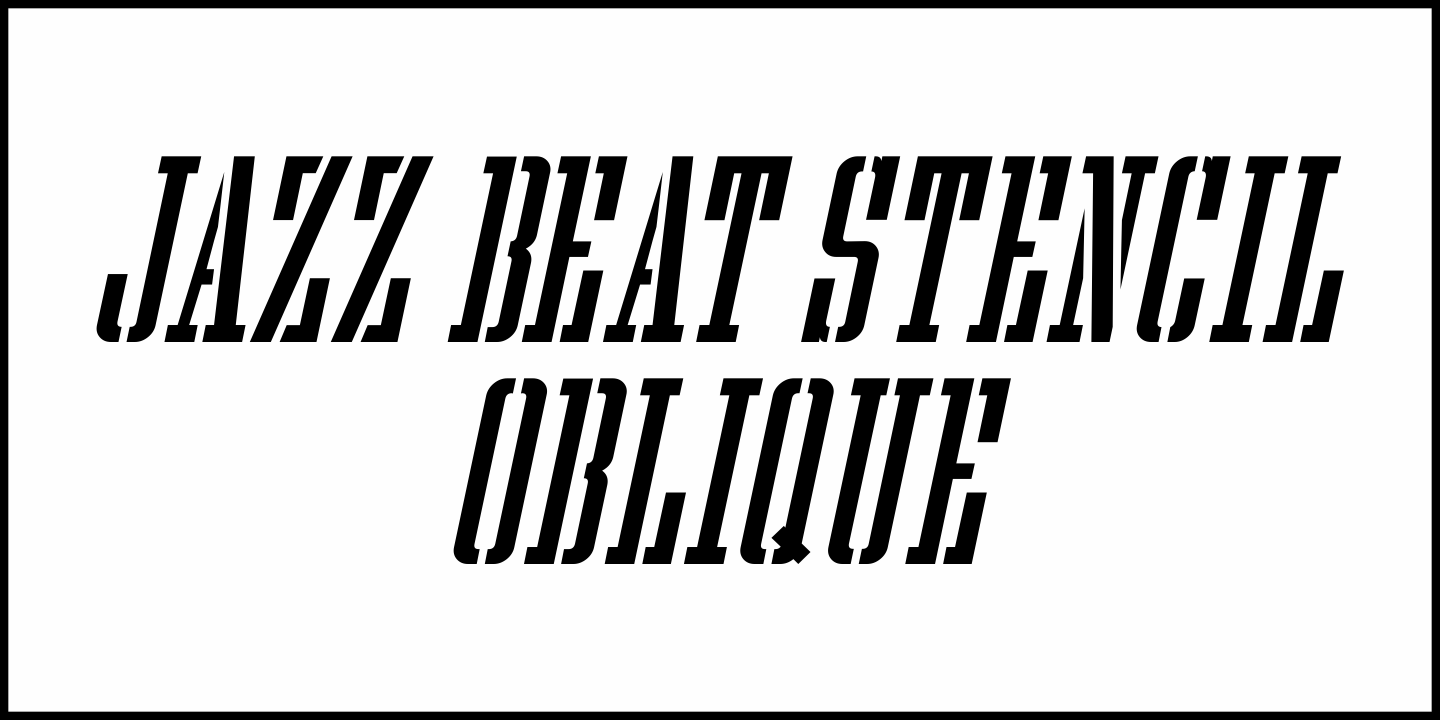 Jazz Beat Stencil Font Poster #1