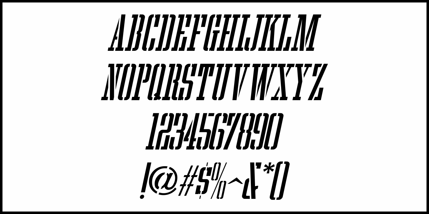 Jazz Beat Stencil Font Poster #1