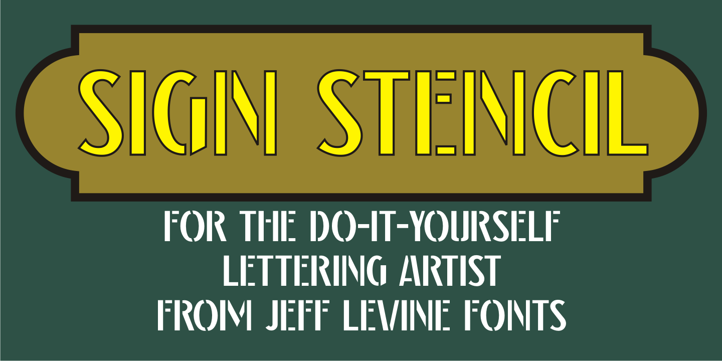 Sign Stencil Font Family Poster