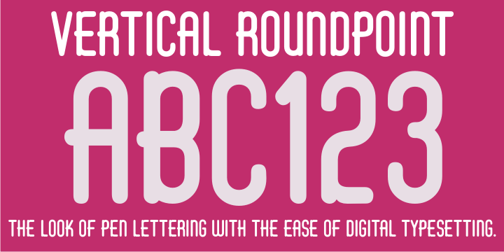 Vertical Roundpoint Font Poster #1