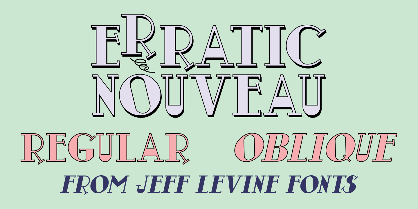 Erratic Nouveau Font Poster #1