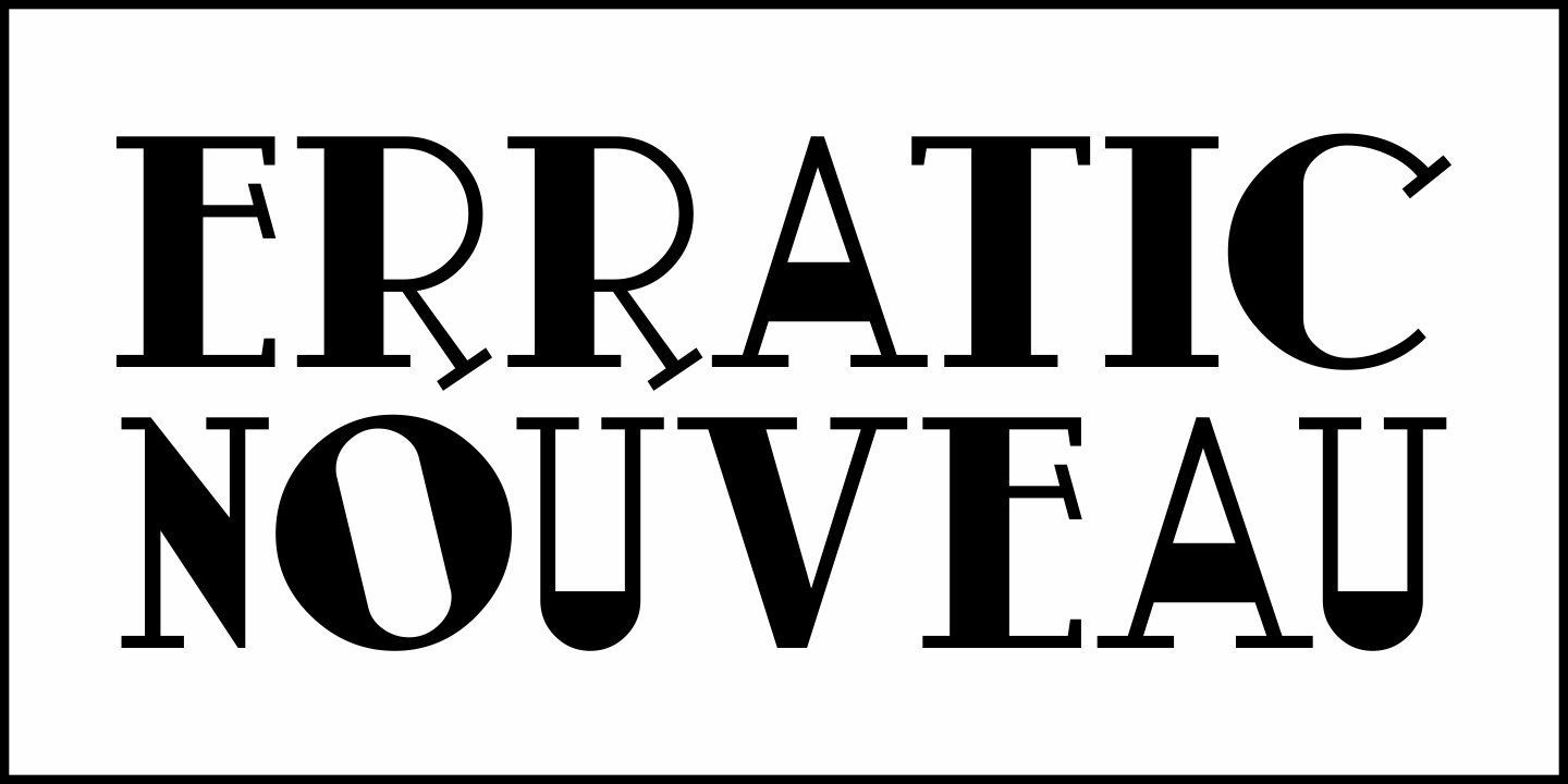 Erratic Nouveau Font Poster #2
