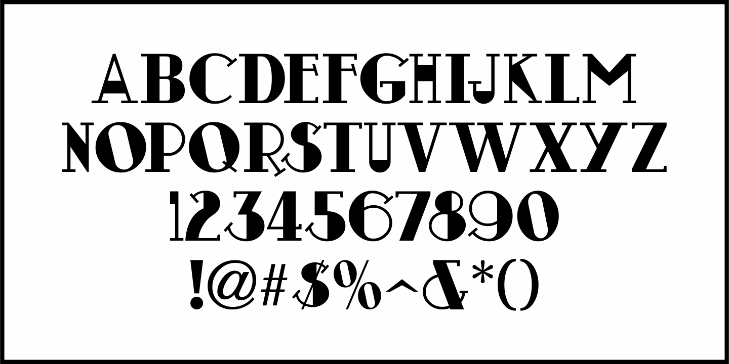 Erratic Nouveau Font Poster #3