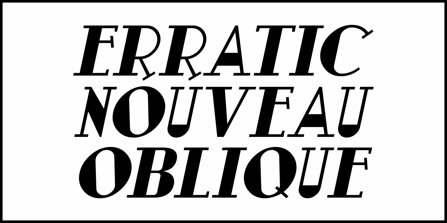 Erratic Nouveau Font Poster #4