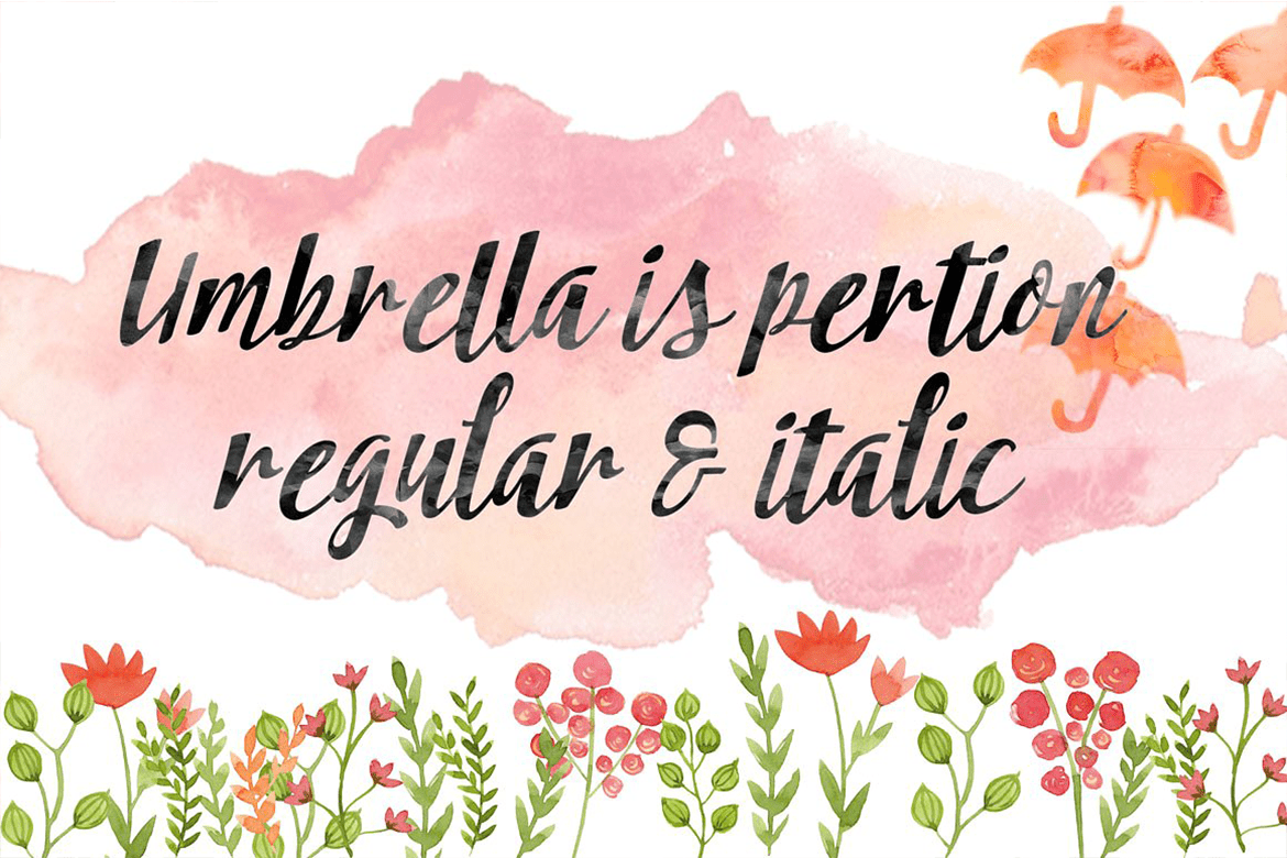 Umbrella Font Poster #5