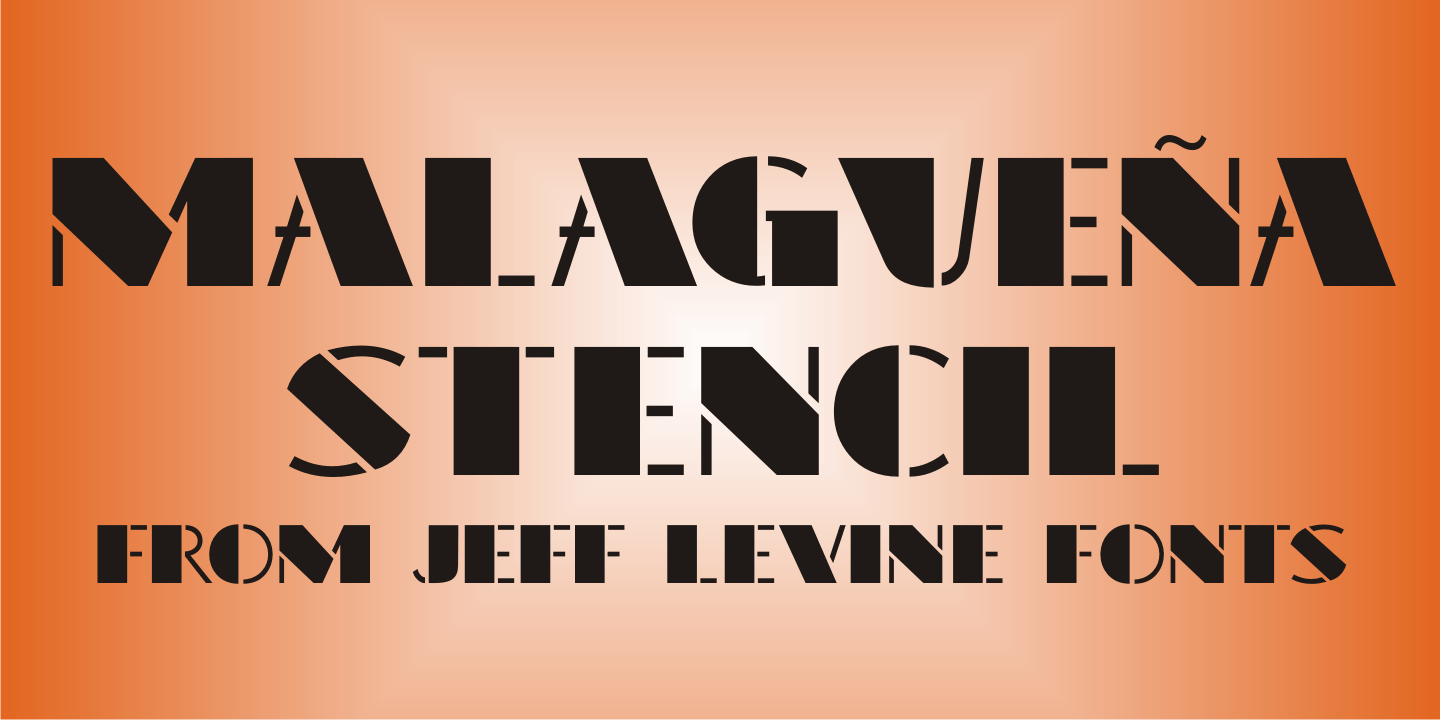 Malaguena Stencil Font Poster #1