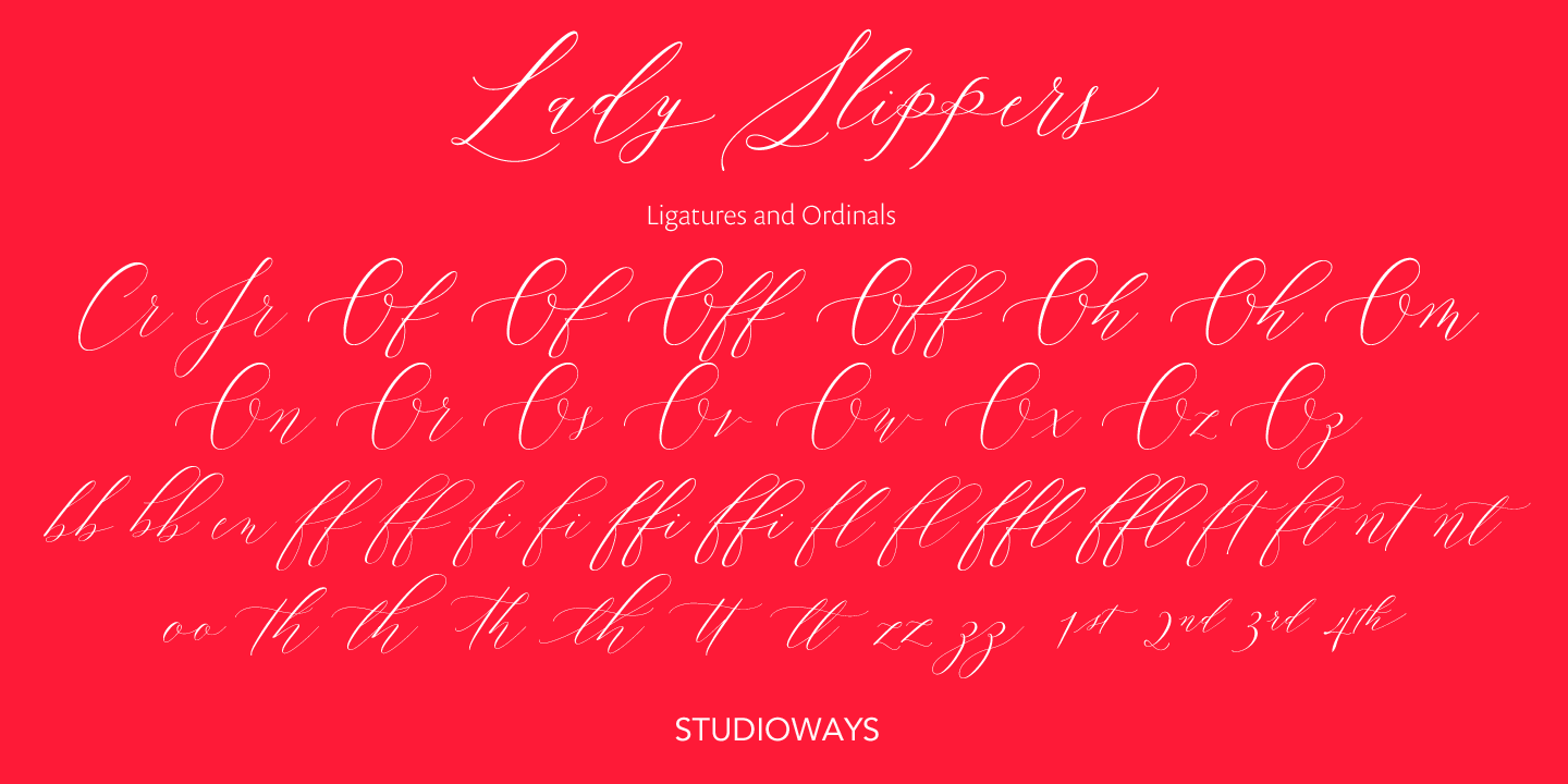 Lady Slippers Pro Font Poster #1