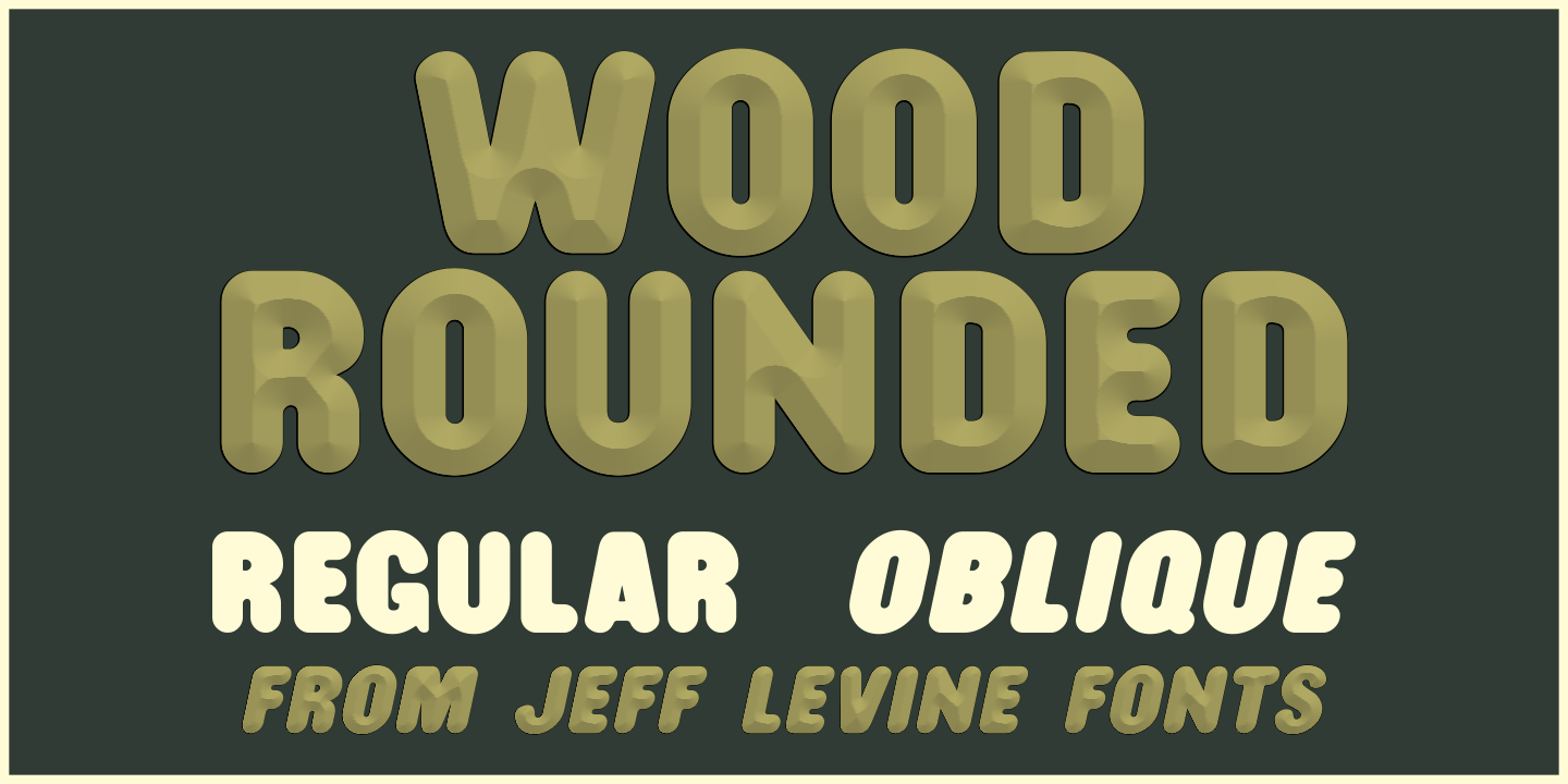 Wood Rounded Font Poster #1