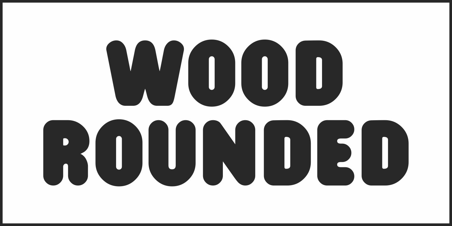 Wood Rounded Font Poster #1