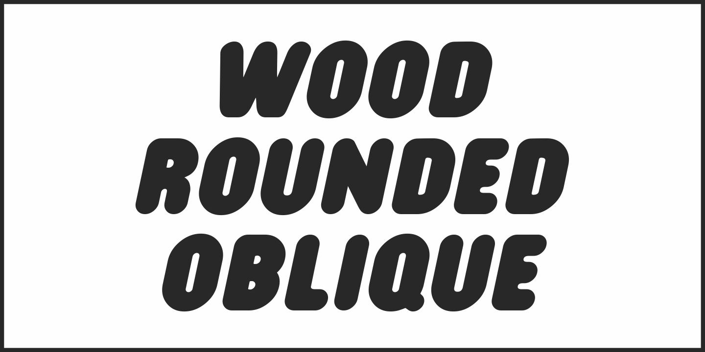 Wood Rounded Font Poster #1