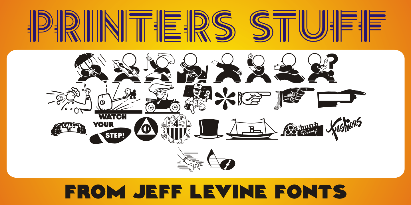Printers Stuff Font Poster #1