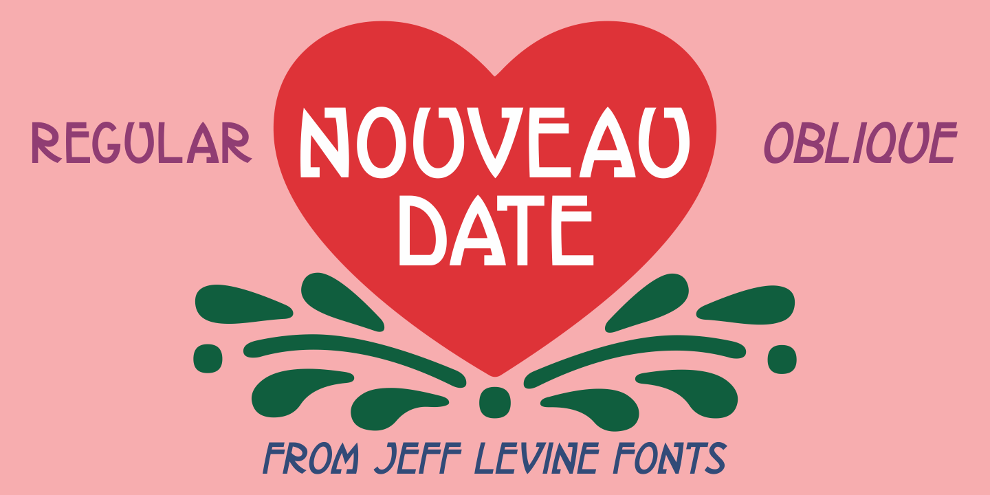 Nouveau Date Font Poster #1