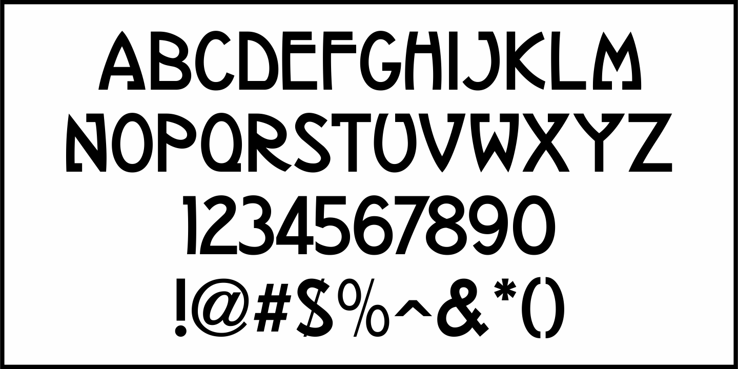 Nouveau Date Font Poster #3