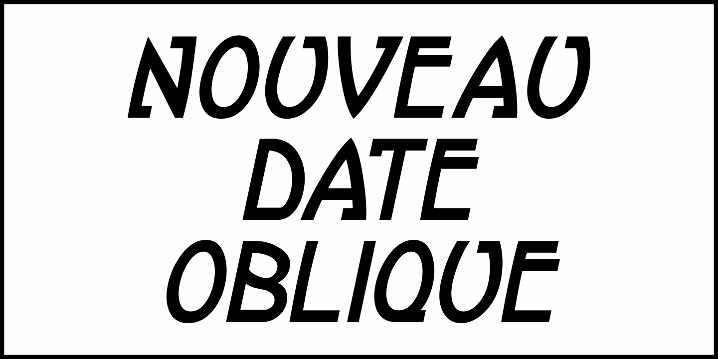 Nouveau Date Font Poster #4