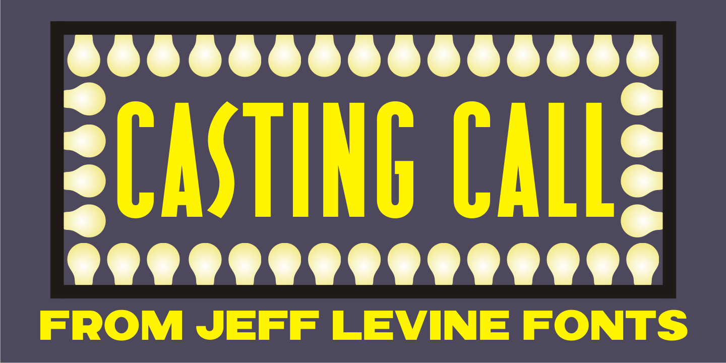 Casting Call Font Family Poster