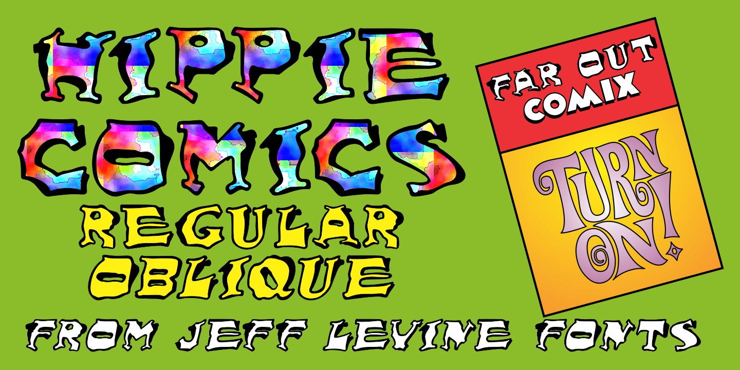 Hippie Comics Font Family Poster