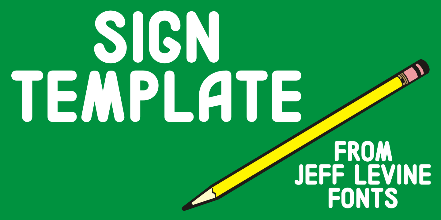 Sign Template Font Poster #1