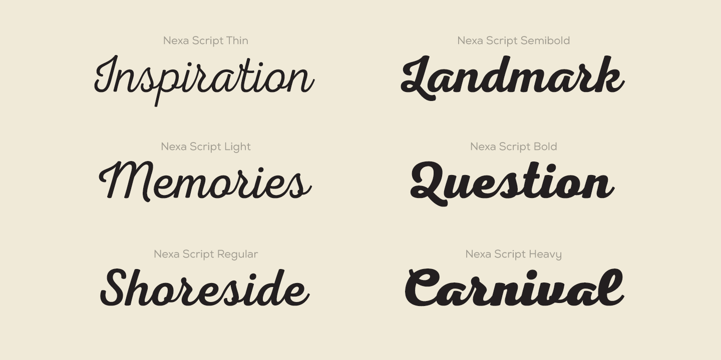 Nexa Script Font Poster #1