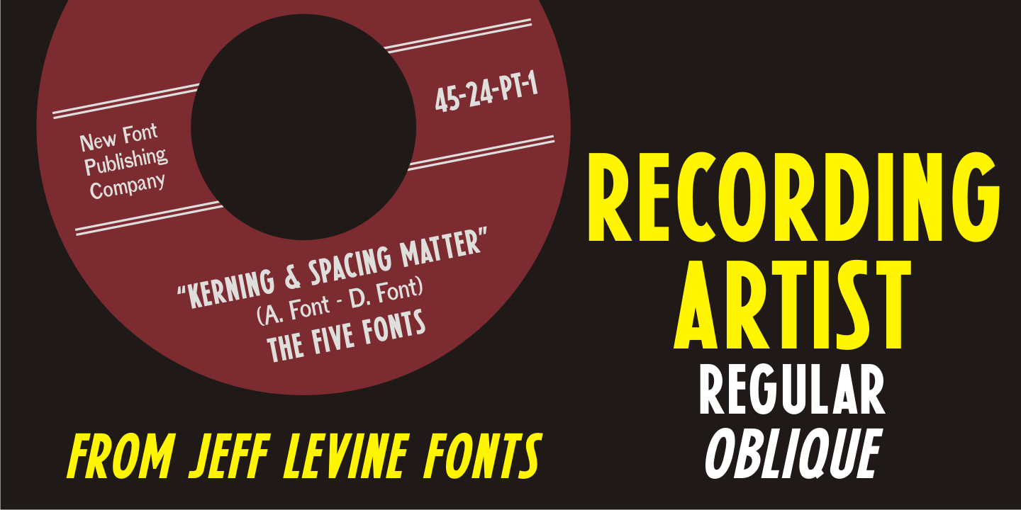 Recording Artist Font Poster #1