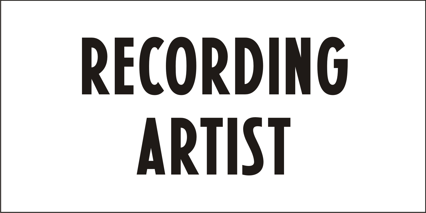 Recording Artist Font Poster #1