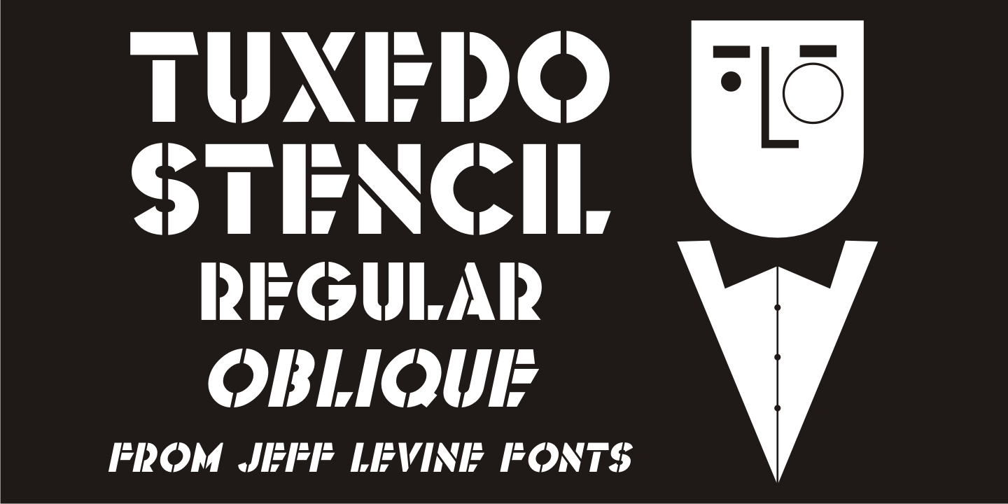 Tuxedo Stencil Font Family Poster
