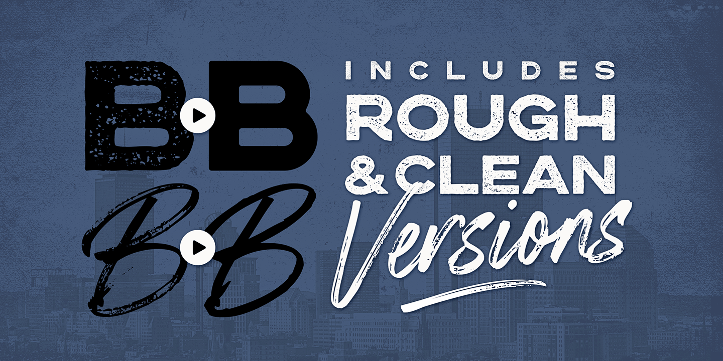 Boston Skyline Font Poster #1