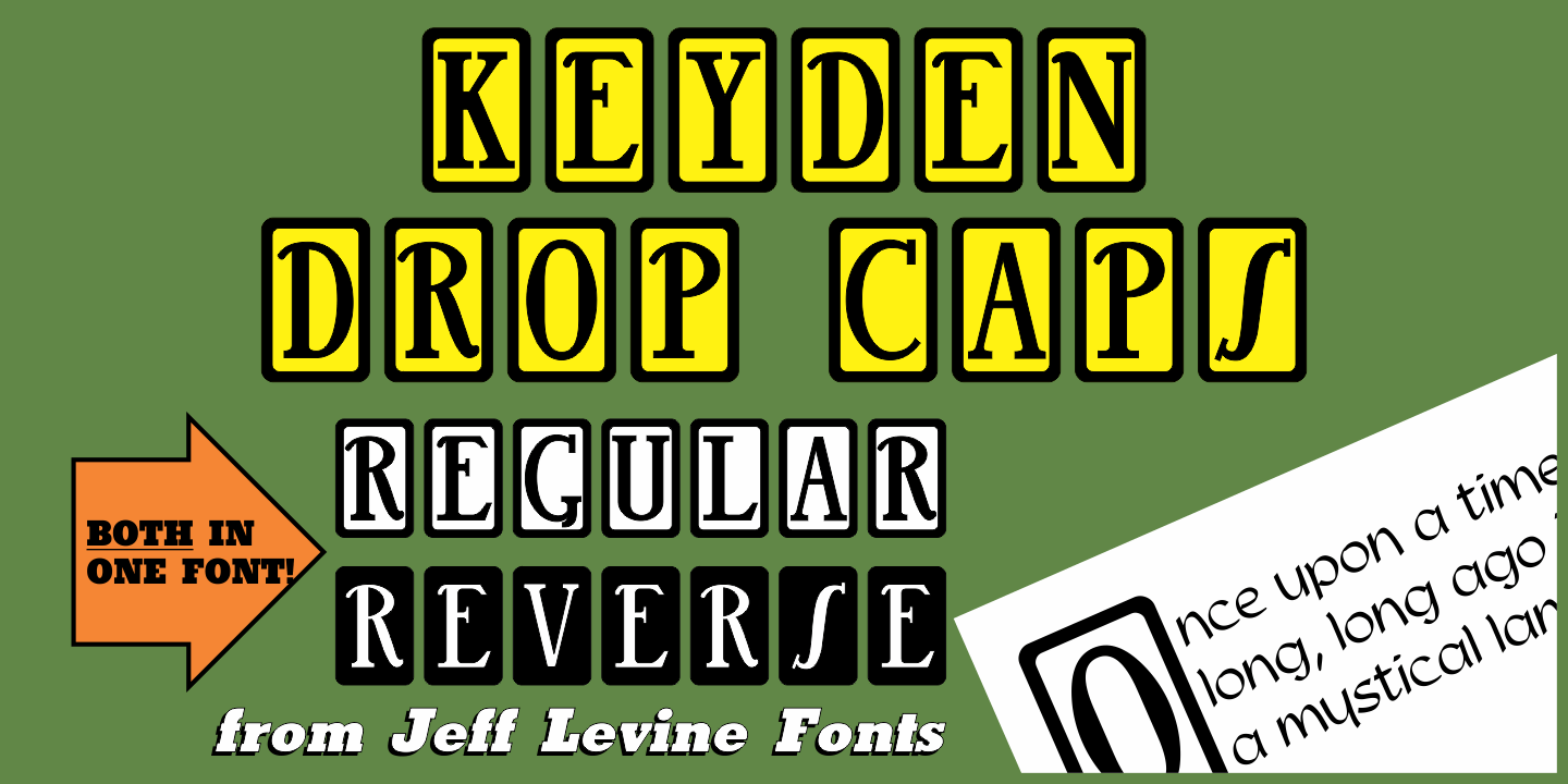 Keyden Drop Caps Font Poster #1