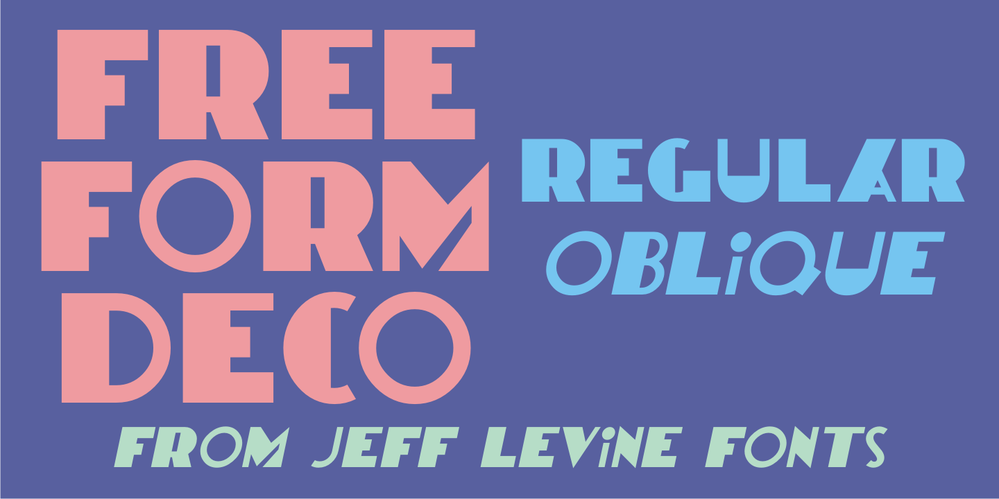Free Form Deco Font Poster #1