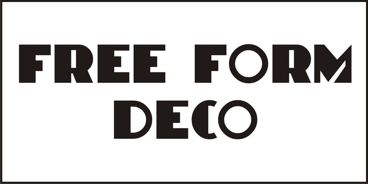 Free Form Deco Font Poster #1
