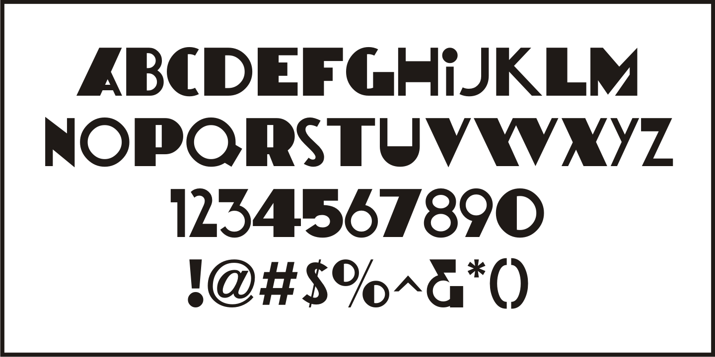 Free Form Deco Font Poster #1