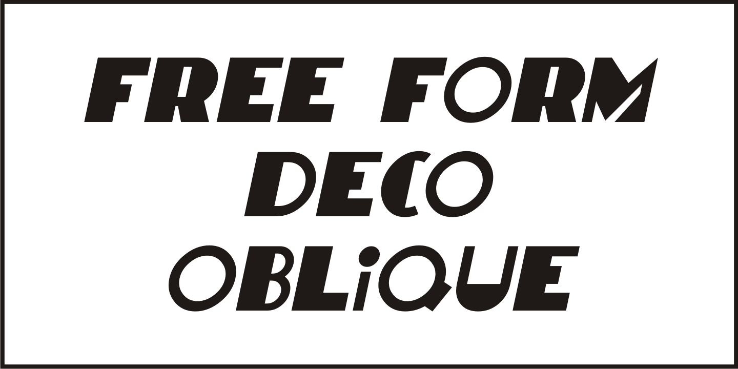 Free Form Deco Font Poster #1